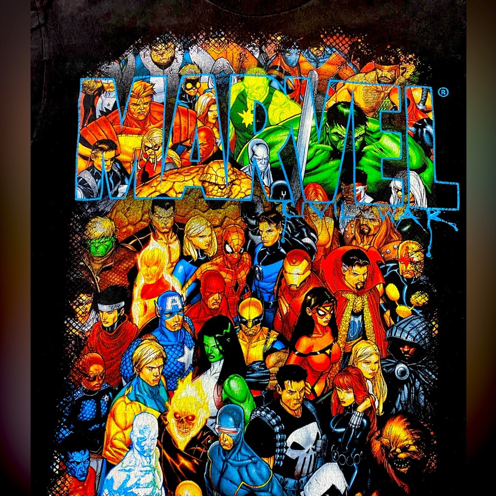 VTG Marvel Civil War Character Mad Engine tee size XL - Picture 2 of 4